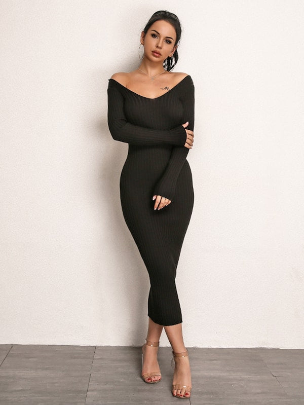 Monroe Double V Neckline Dress