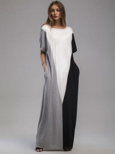 Downtown Color Block Maxi Dress