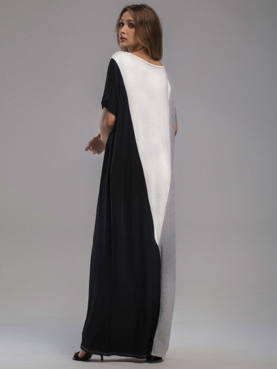 Downtown Color Block Maxi Dress