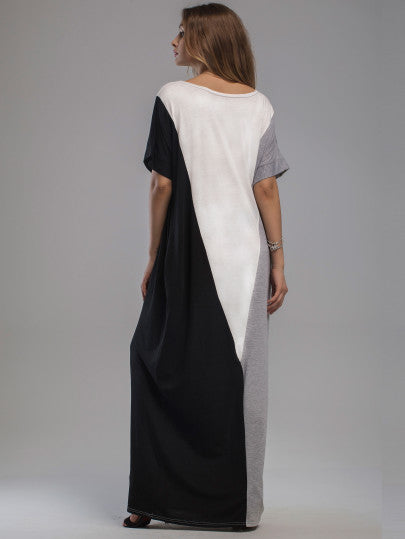Downtown Color Block Maxi Dress