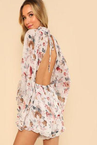 Garden Bell Sleeve Romper