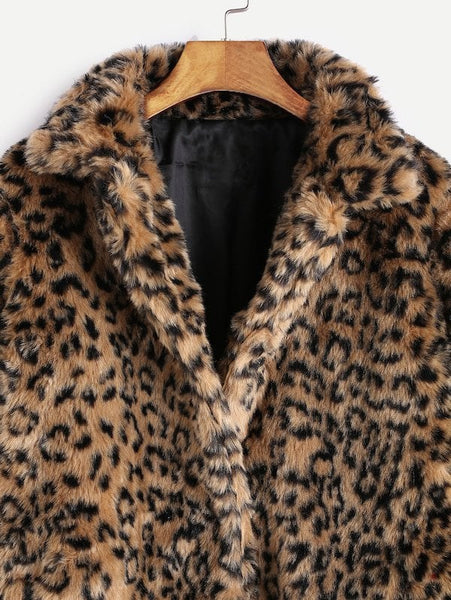 Leopard Faux Fur Coat