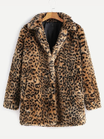 Leopard Faux Fur Coat