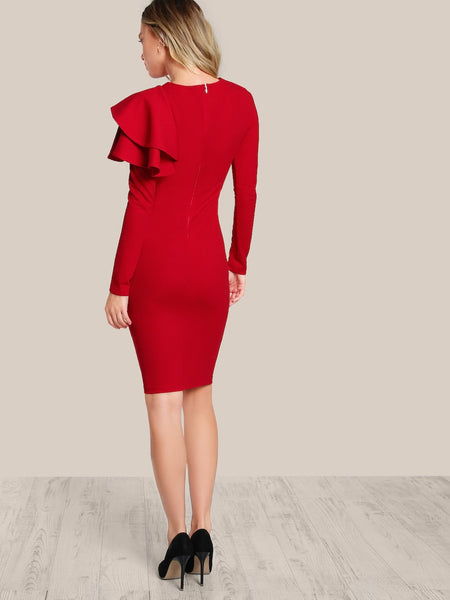 Vixen Ruffle Detail Dress